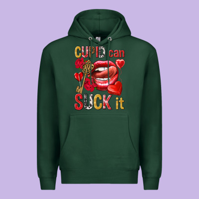 Cupid Can Suck It Valentine's Day Premium Hoodie Designed By Howdyjamesfarm