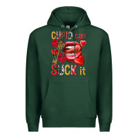 Sports Green Cupid can suck it Valentine'S Day Premium Hoodie - HowdyJamesFarm