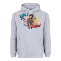 Heather Grey Bitches be floatin' skeleton summer Heavyweight Hoodie - NancyCooperArtShop