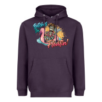 Plum Bitches be floatin' skeleton summer Heavyweight Hoodie - NancyCooperArtShop
