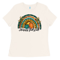 Bone happy fall y'all rainbow Ladies Tee - RanaPortraitStore