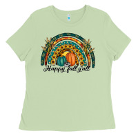 Matcha happy fall y'all rainbow Ladies Tee - RanaPortraitStore