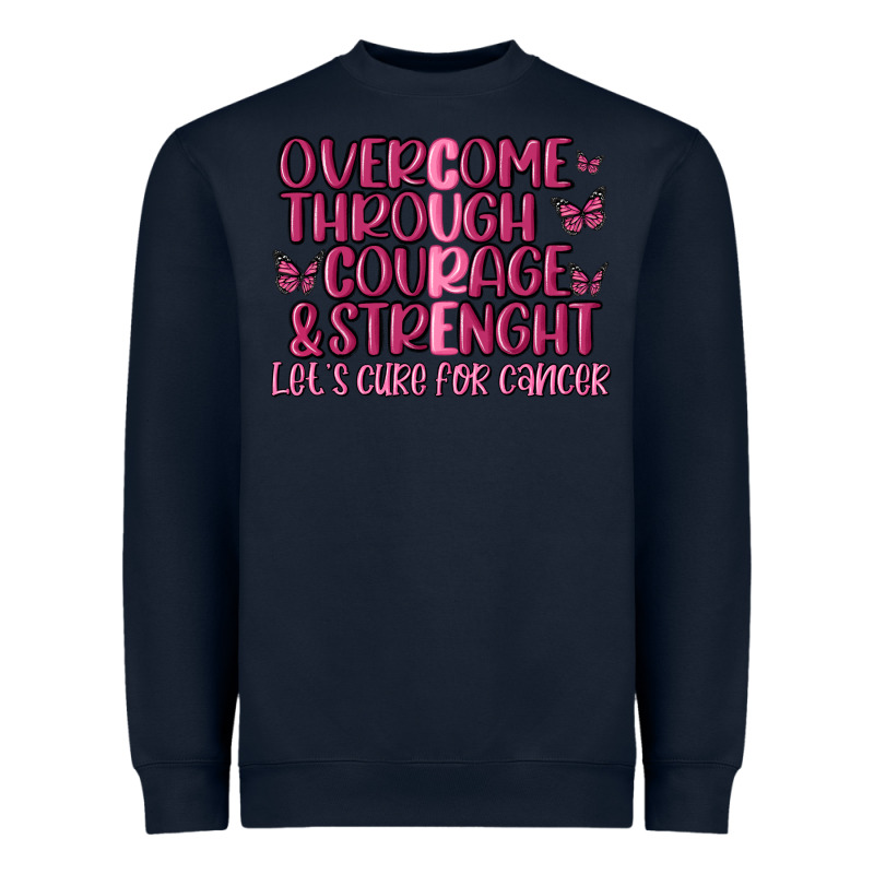 Overcome Through Courage Strength  Malia Heavyweight Sweatshirt by MaliasSmallBusiness | Teevron