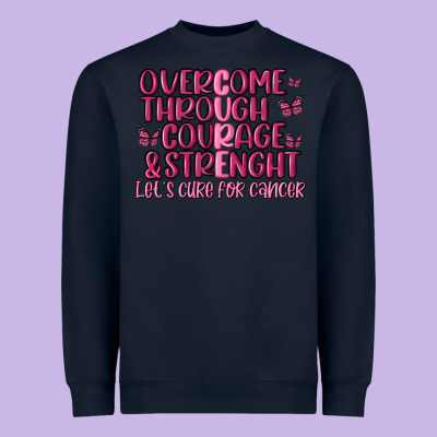 Overcome Through Courage Strength  Malia Heavyweight Sweatshirt Designed By Maliassmallbusiness