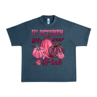 Midnight Navy In october we wear pink Urban Heavy Tee - NancyCooperArtShop