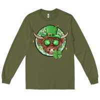 Army Green st. patrick's day heifer Long Sleeve Tee - MaliasSmallBusiness
