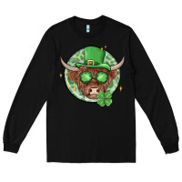 Black st. patrick's day heifer Long Sleeve Tee - MaliasSmallBusiness