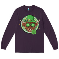 Plum st. patrick's day heifer Long Sleeve Tee - MaliasSmallBusiness