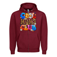 Burgundy cool moms club Zipper Hoodie - LillyAllenDesigns