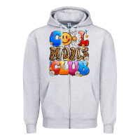Heather Grey cool moms club Zipper Hoodie - LillyAllenDesigns