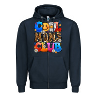 Navy cool moms club Zipper Hoodie - LillyAllenDesigns
