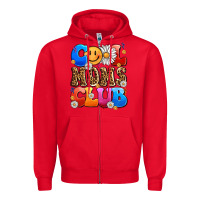 Red cool moms club Zipper Hoodie - LillyAllenDesigns