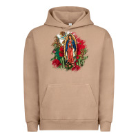 Pigment Burro Our Lady Of Guadalupe Mexican Flag Cactus Roses Urban Hoodie - FaDigitalArtStudio