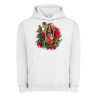 Pigment Lunar Rock Our Lady Of Guadalupe Mexican Flag Cactus Roses Urban Hoodie - FaDigitalArtStudio