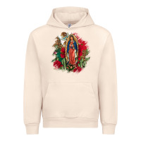 Sandshell Our Lady Of Guadalupe Mexican Flag Cactus Roses Urban Hoodie - FaDigitalArtStudio