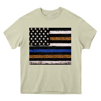 Back To Blue Usa Flag Leopard Police 20oz Tumbler Heavy Core Tee | Teevron