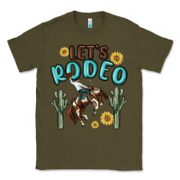 Army Green let's rodeo Classic Tee - MaliasSmallBusiness