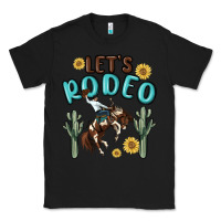 Black let's rodeo Classic Tee - MaliasSmallBusiness