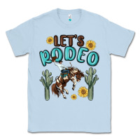 Dusty Blue let's rodeo Classic Tee - MaliasSmallBusiness