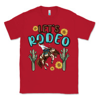 Red let's rodeo Classic Tee - MaliasSmallBusiness