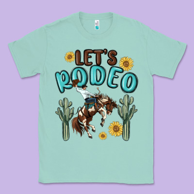 Let's Rodeo Classic Tee Designed By Maliassmallbusiness