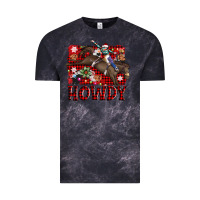 Cloud Black rodeo christmas howdy Vintage Tee - AdoDesignShop