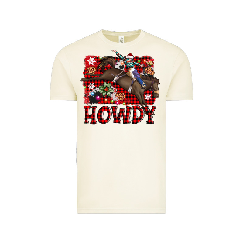 Rodeo Christmas Howdy Vintage Tee by AdoDesignShop | Teevron