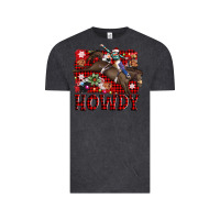 Vintage Black rodeo christmas howdy Vintage Tee - AdoDesignShop