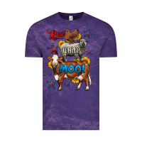 Cloud Purple red white moo farm animals 4th of july Vintage Tee - LillyAllenDesigns