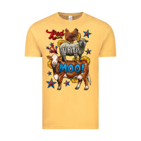 Vintage Mustard red white moo farm animals 4th of july Vintage Tee - LillyAllenDesigns