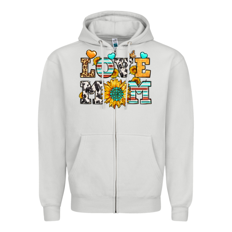 Love Mom Zipper Hoodie by LillyAllenDesigns | Teevron
