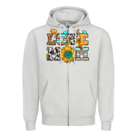 Dove Grey love mom Zipper Hoodie - LillyAllenDesigns