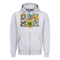 Heather Grey love mom Zipper Hoodie - LillyAllenDesigns