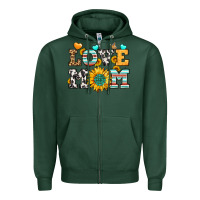 Sports Green love mom Zipper Hoodie - LillyAllenDesigns
