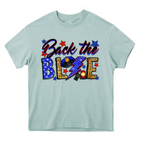 Arona Back the blue with lightning bolt Heavy Core Tee - Neo Western