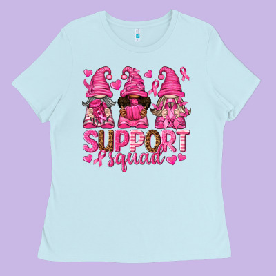 Support Squad With Gnomes Ladies Tee Designed By Texasbilliewilder