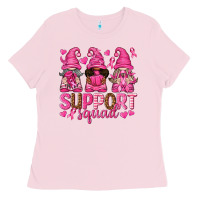 Bubblegum Pink Support Squad with Gnomes Ladies Tee - texasbilliewilder