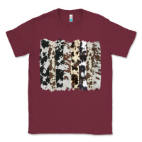 Burgundy cowhide brushstroke Classic Tee - AdoDesignShop