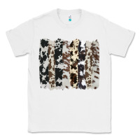 White cowhide brushstroke Classic Tee - AdoDesignShop