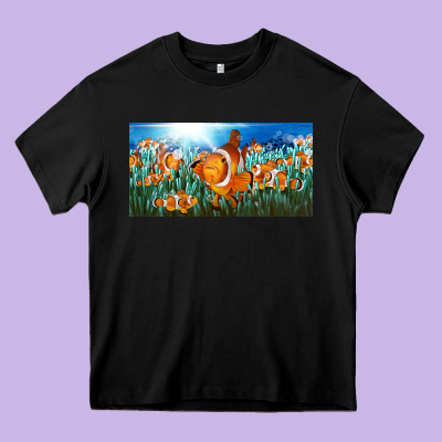 Clown Fish  License Plate Heavy Core Tee Designed By Barkaloodesign