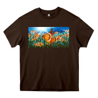 Chocolate Brown clown fish  license plate Heavy Core Tee - BarkalooDesign