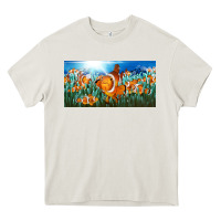 Cream clown fish  license plate Heavy Core Tee - BarkalooDesign