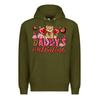 Army Green Daddy's Valentine Premium Hoodie - HowdyJamesFarm