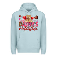 Blue Mist Daddy's Valentine Premium Hoodie - HowdyJamesFarm