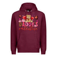 Burgundy Daddy's Valentine Premium Hoodie - HowdyJamesFarm