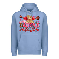 Colony Blue Daddy's Valentine Premium Hoodie - HowdyJamesFarm