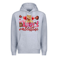 Heather Grey Daddy's Valentine Premium Hoodie - HowdyJamesFarm