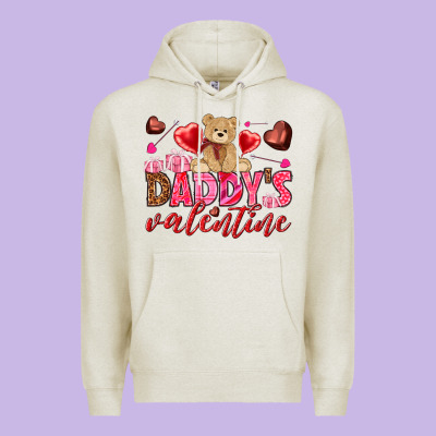 Daddy's Valentine Premium Hoodie Designed By Howdyjamesfarm