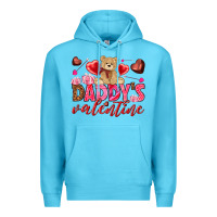 Ocean Blue Daddy's Valentine Premium Hoodie - HowdyJamesFarm