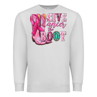 Dove Grey give cancer the boot Premium Sweatshirt - NancyCooperArtShop